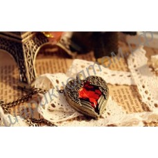 Подвеска Angel Heart Red Gemstone Pendant Necklace